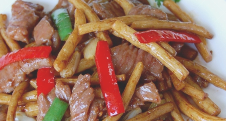 老谦记牛肉豆丝|牛肉豆丝是地方小吃